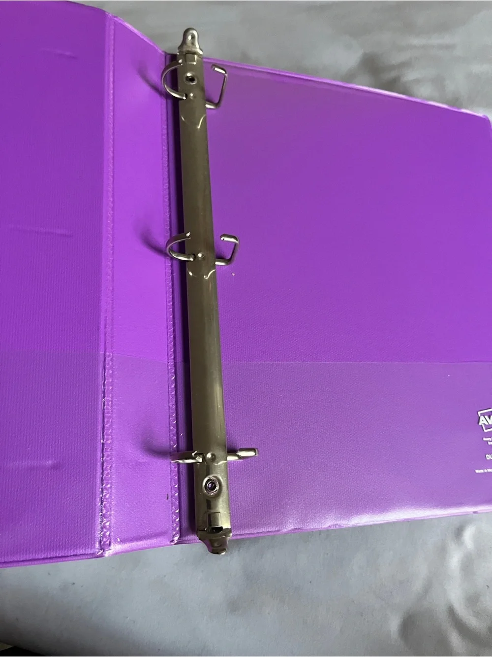 Avery Purple 1.5 Inch Slant Ring Durable View Binder Clear Cover PVC Free NEW